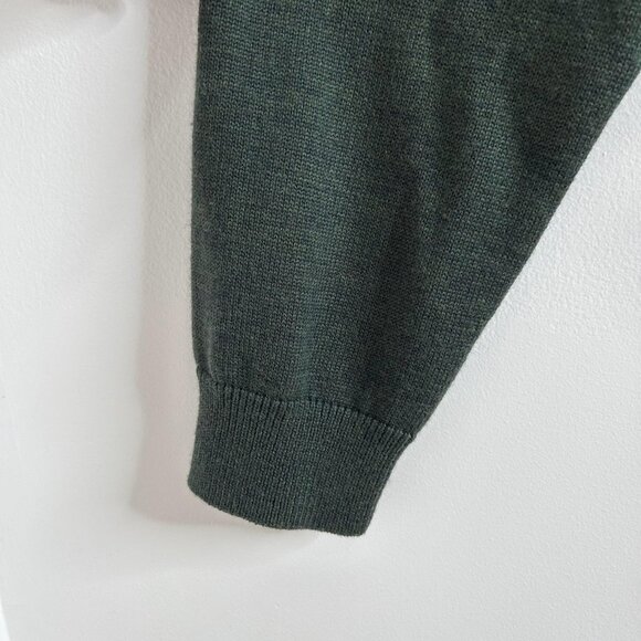 Brooks Brothers Sweater Mens XL Green V Neck Italian Merino Wool Argyle Luxury - Picture 3 of 7